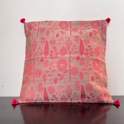 CHANDERI PEACH SICO : SET OF 2 COVERS