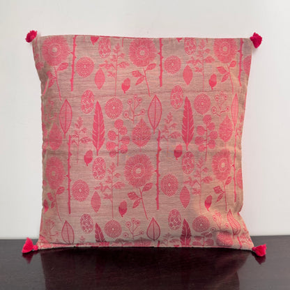 CHANDERI PEACH SICO : SET OF 2 COVERS