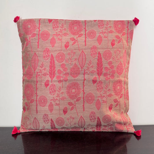 CHANDERI PEACH SICO : SET OF 2 COVERS