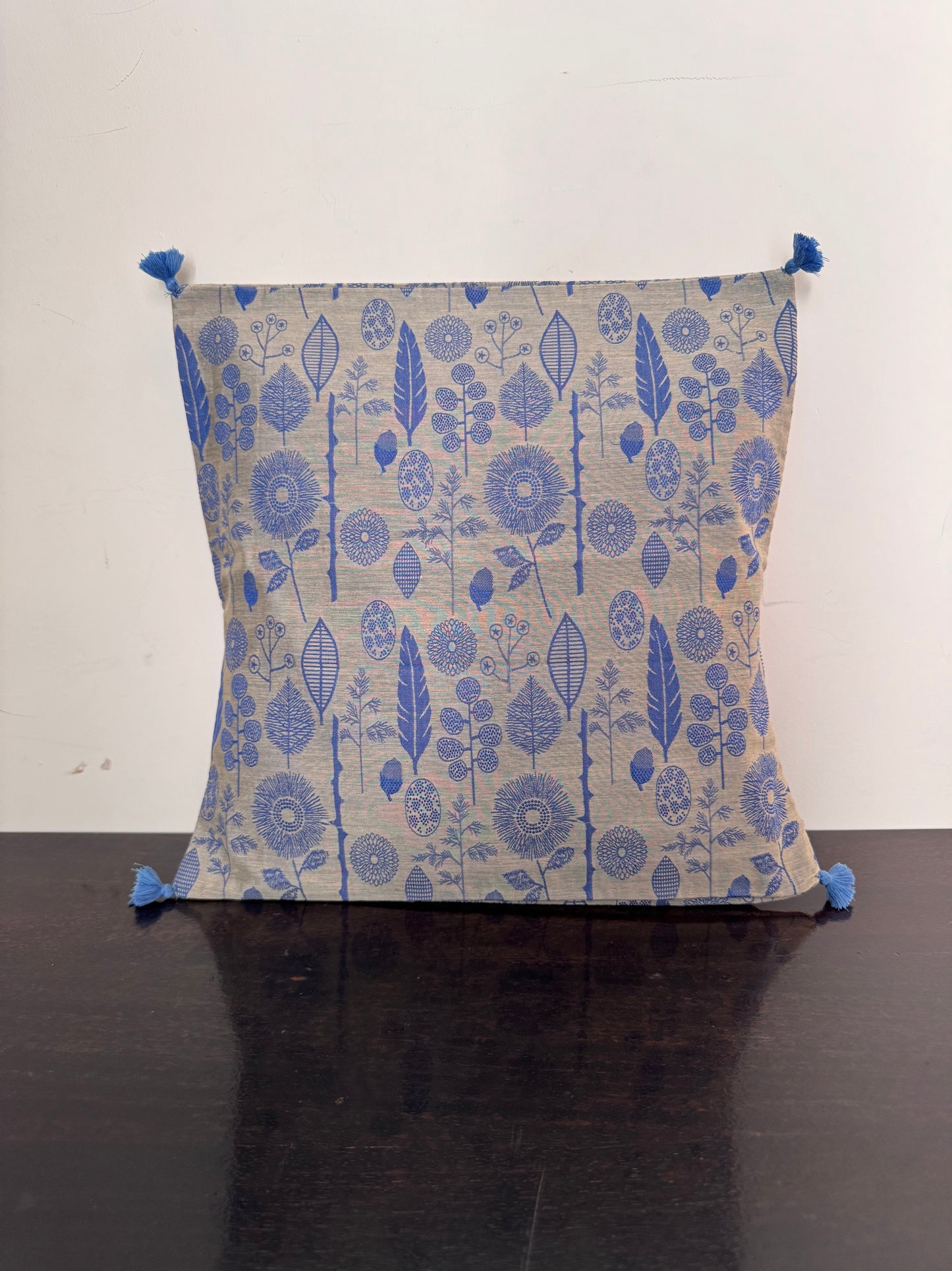 CHANDERI BLUE SICO : SET OF 2 COVERS