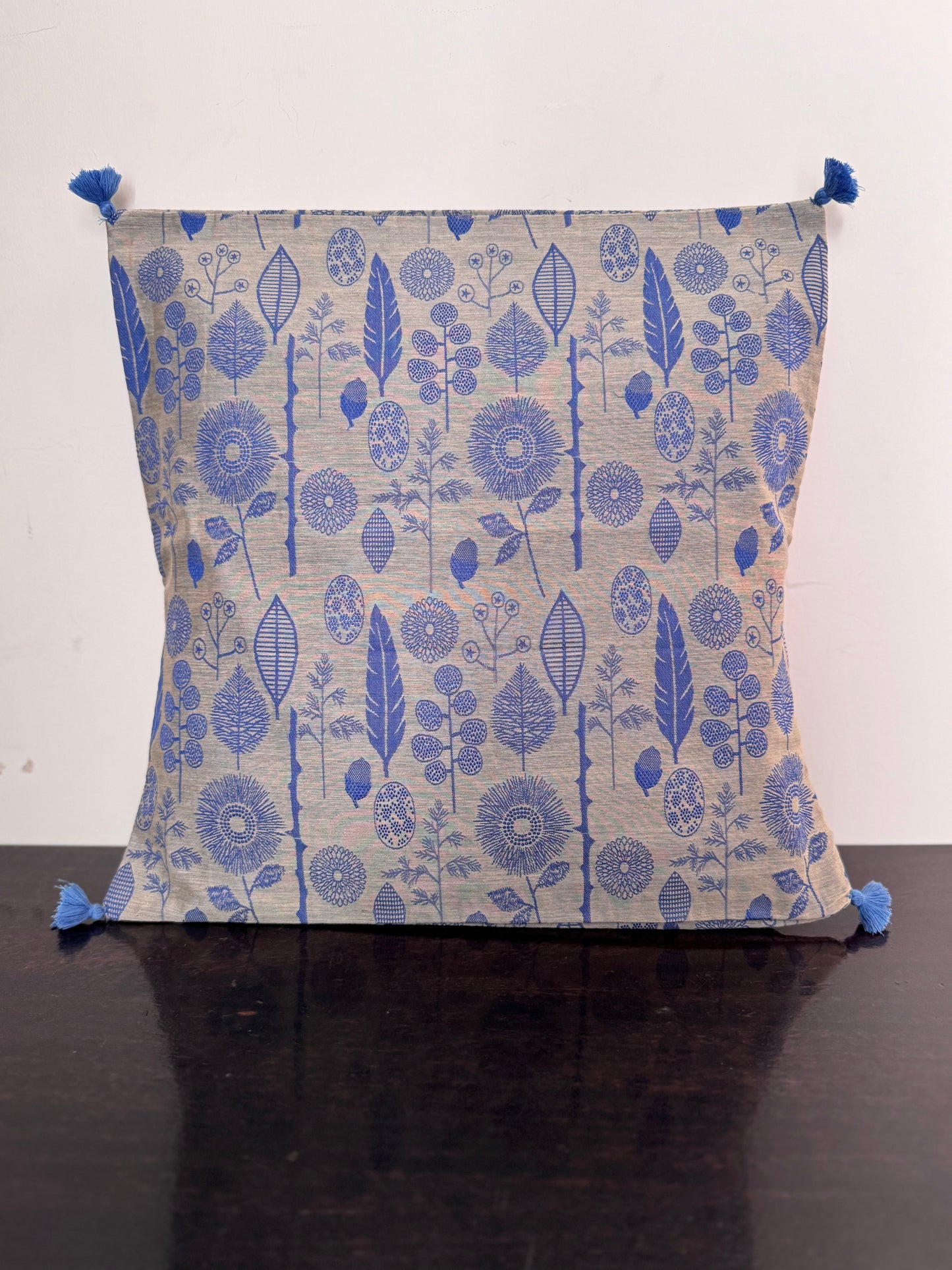 CHANDERI BLUE SICO : SET OF 2 COVERS