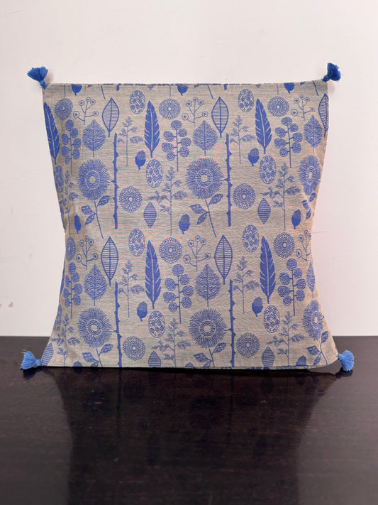 CHANDERI BLUE SICO : SET OF 2 COVERS