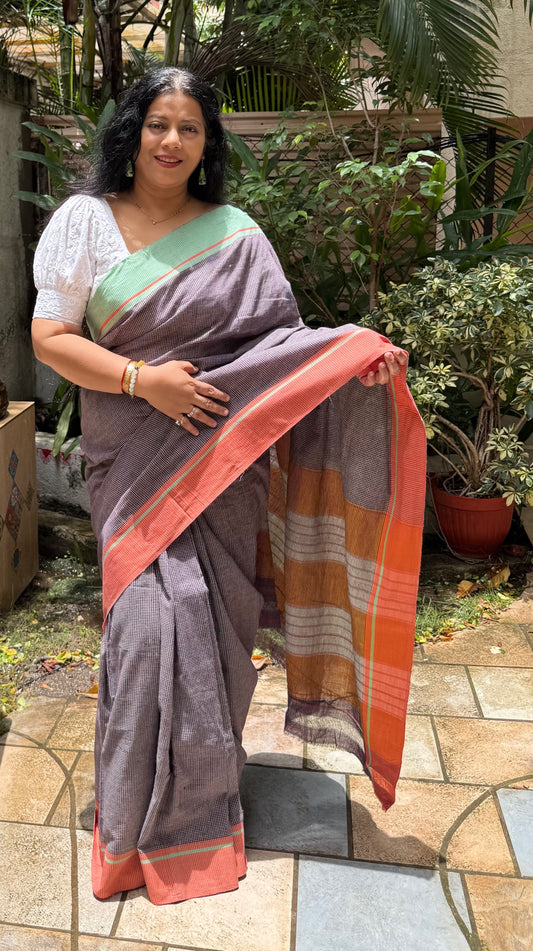 SHYAMA : PATTEDA ANCHU SAREE