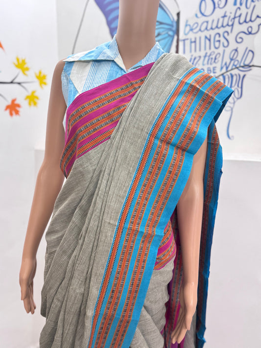 RAKSHA : GOMI TENI HANDLOOM COTTON SAREE