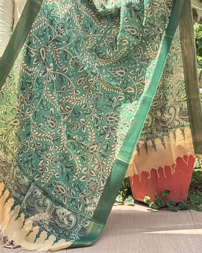Kalamkari Silk Dupatta