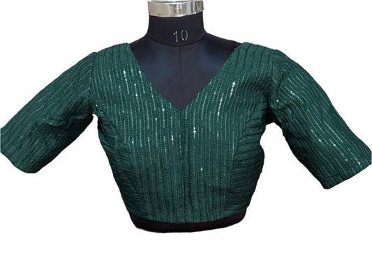 Green Sequins blouse