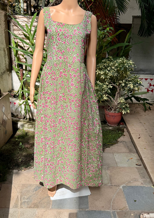 Green Floral Dress