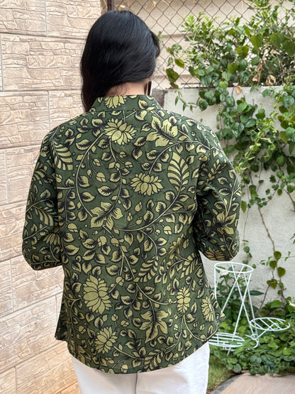 SPRING ON : PEN KALAMKARI SILK TOP