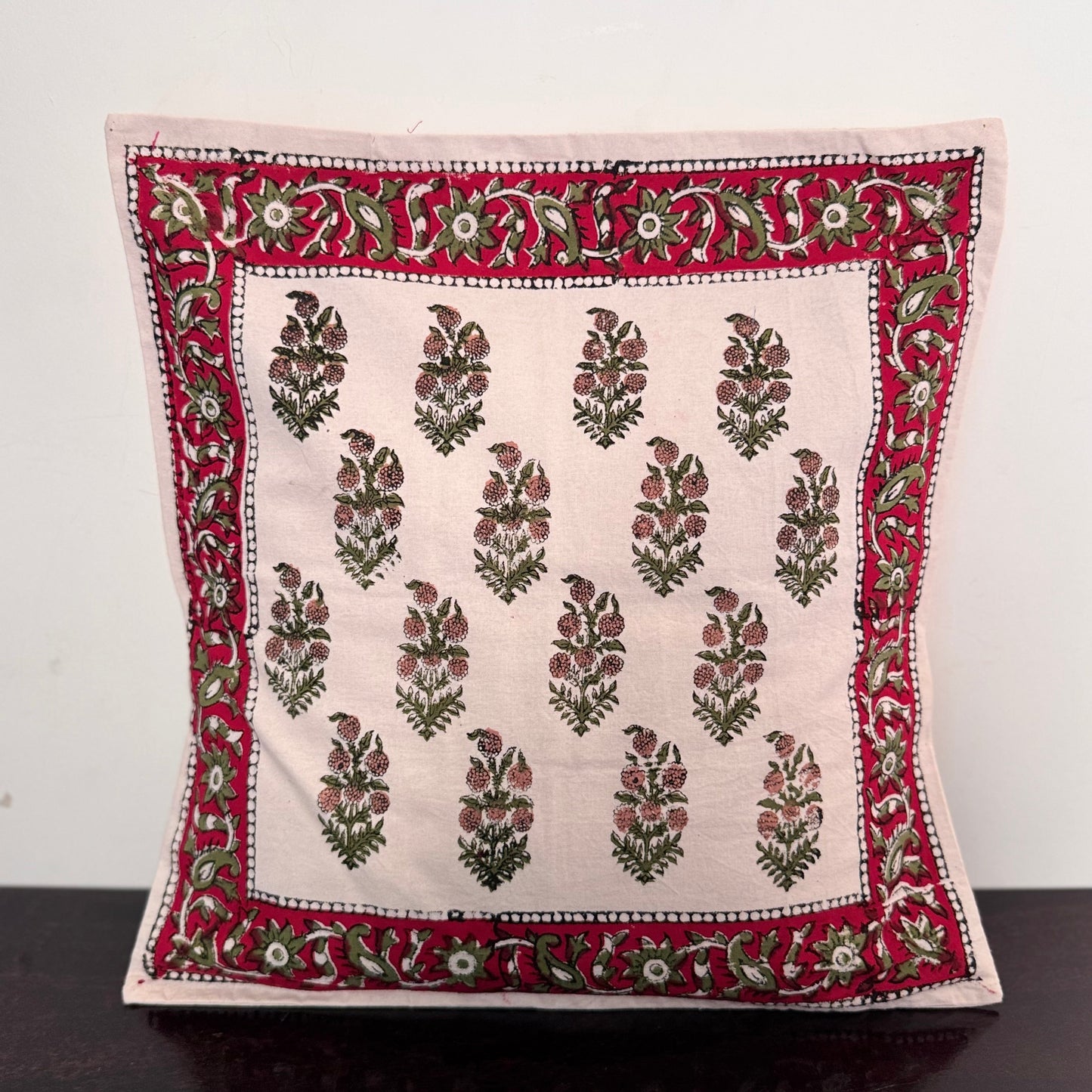 COTTON BLOCK PRINTED : SET OF 2 COVERS