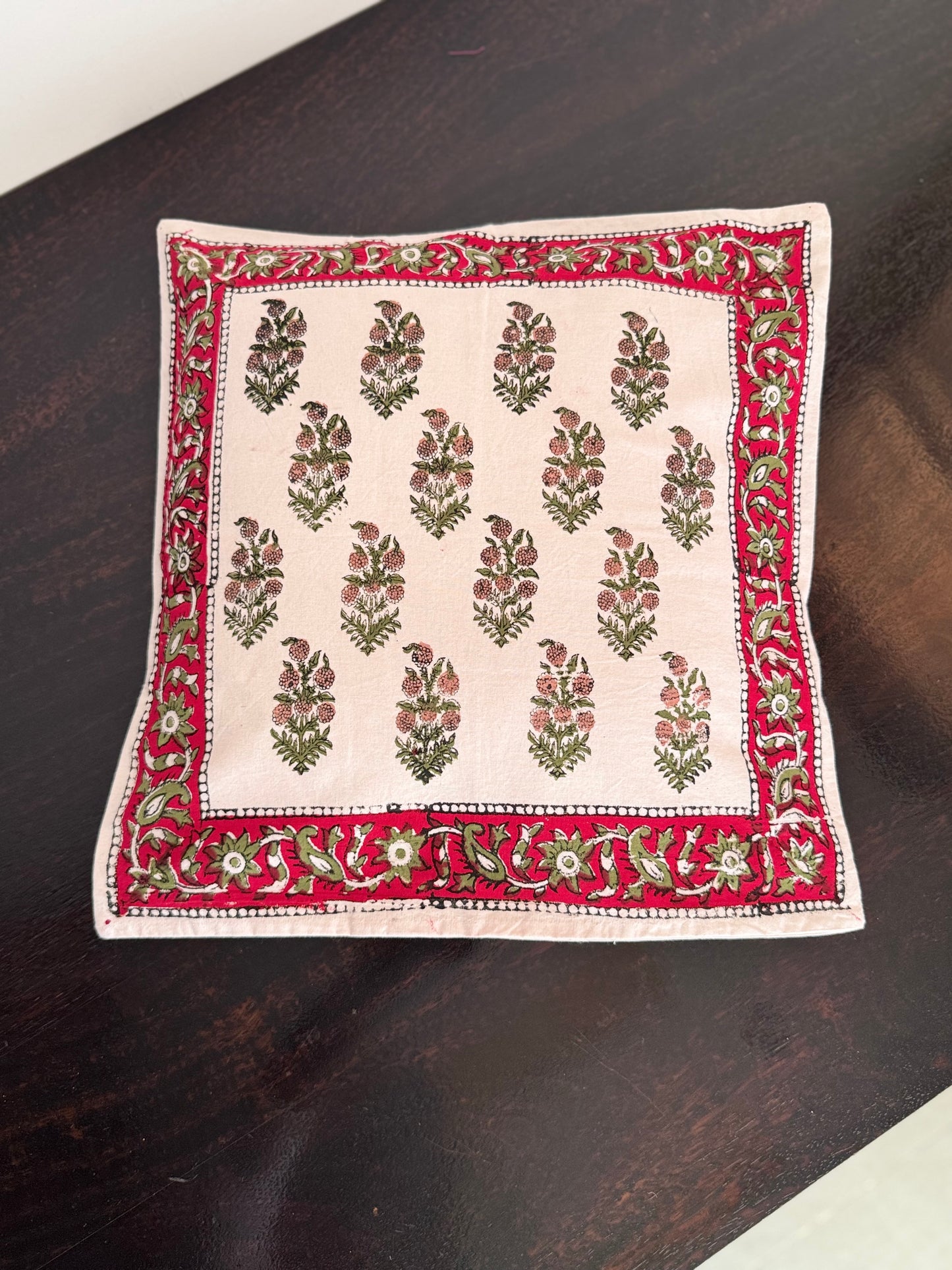 COTTON BLOCK PRINTED : SET OF 2 COVERS