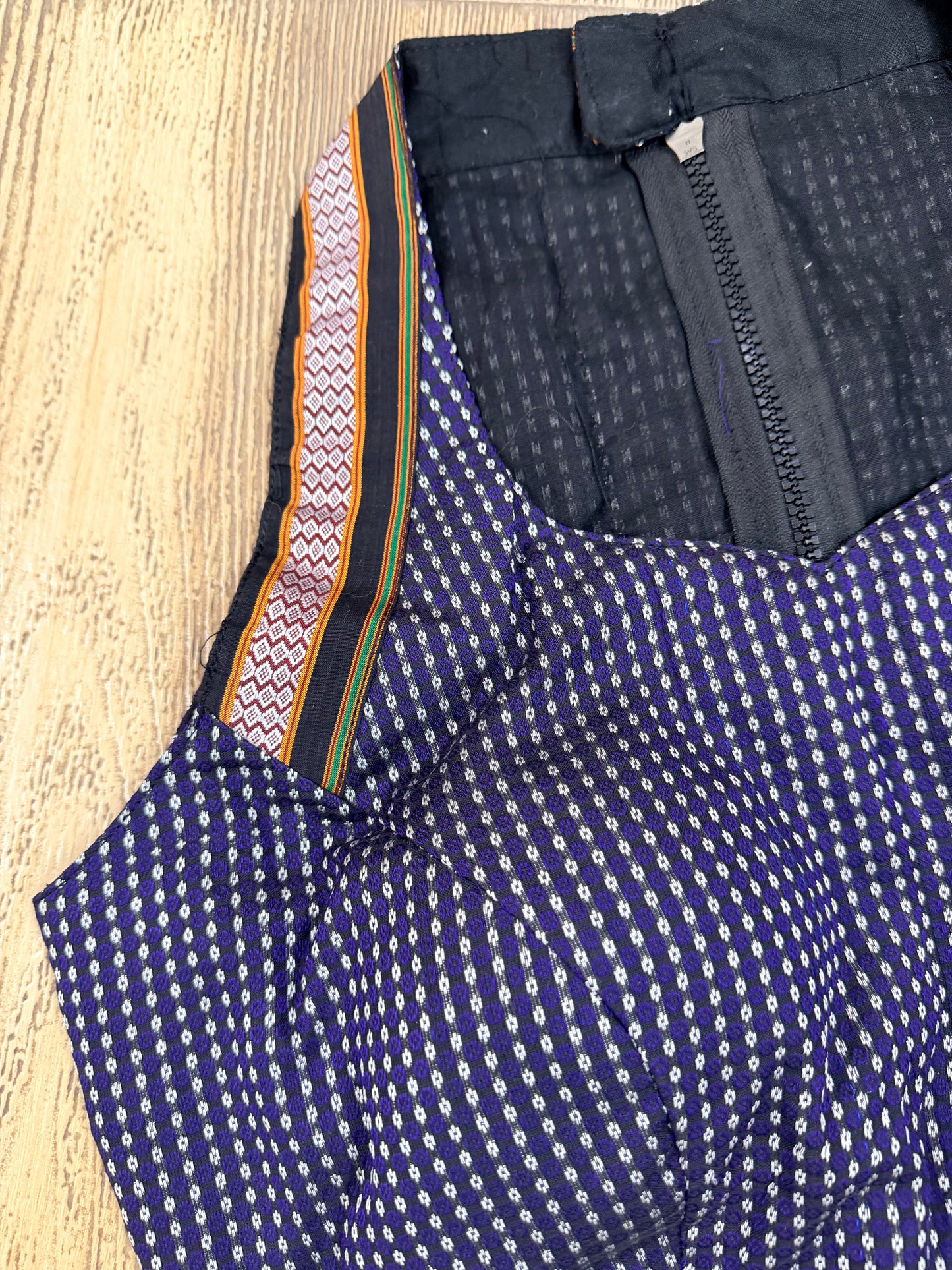 navy blue halter neck blouse