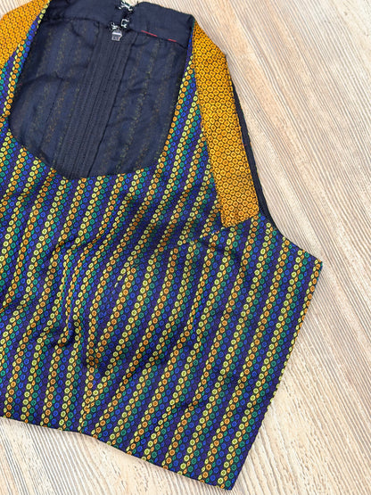 PEEYA : MULTICOLOUR KHUN HALTER BLOUSE