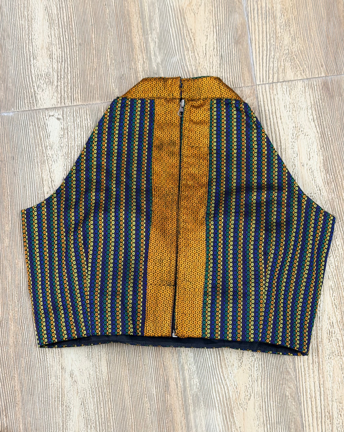 PEEYA : MULTICOLOUR KHUN HALTER BLOUSE