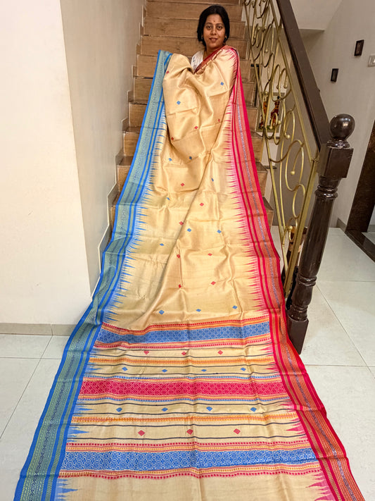 KARVATI KINAAR TUSSAR SILK