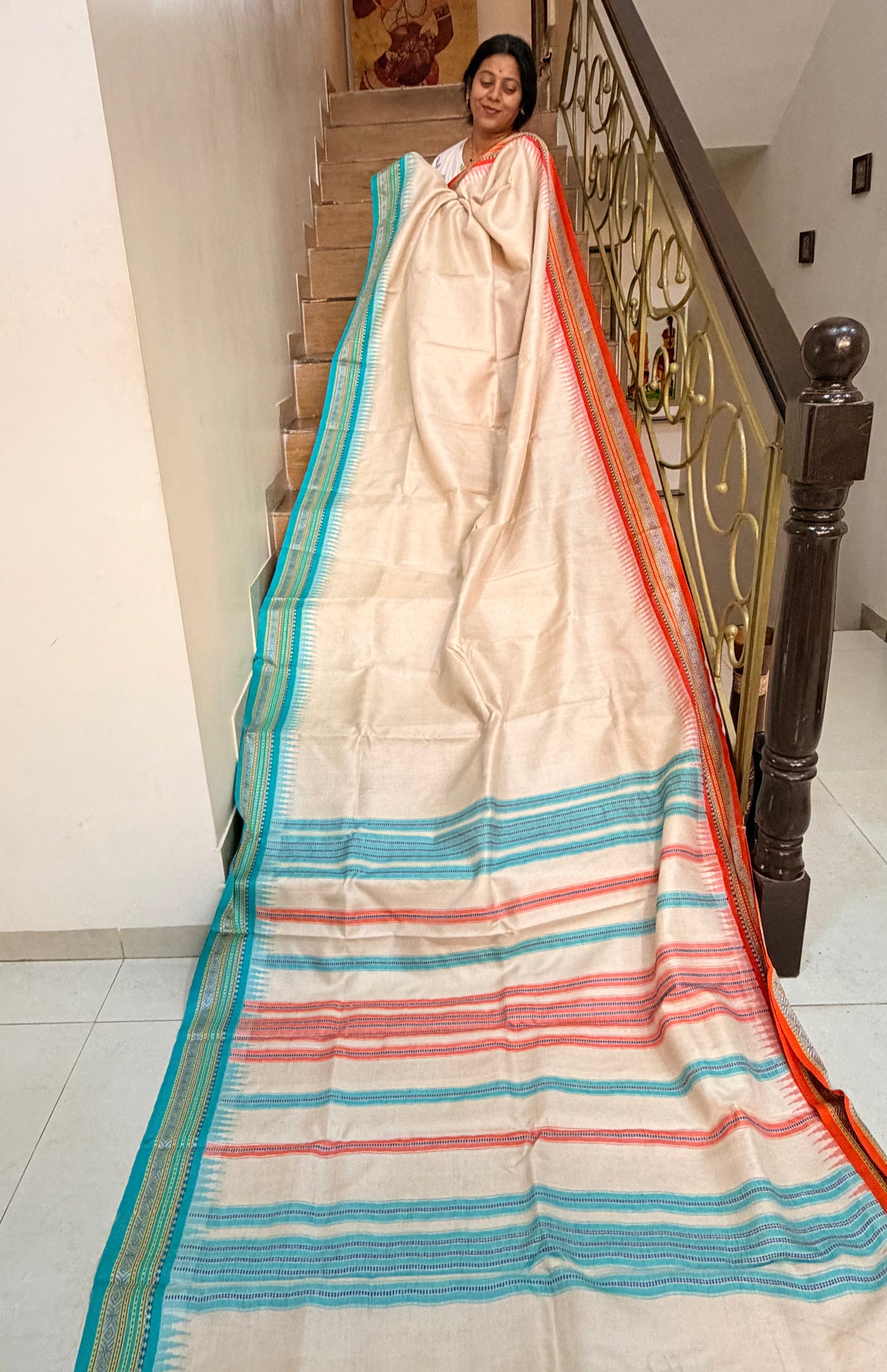 PADMA : VIDARBHA TUSSAR KARVATI KINAR SAREE