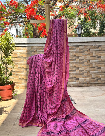 Bagh print saree