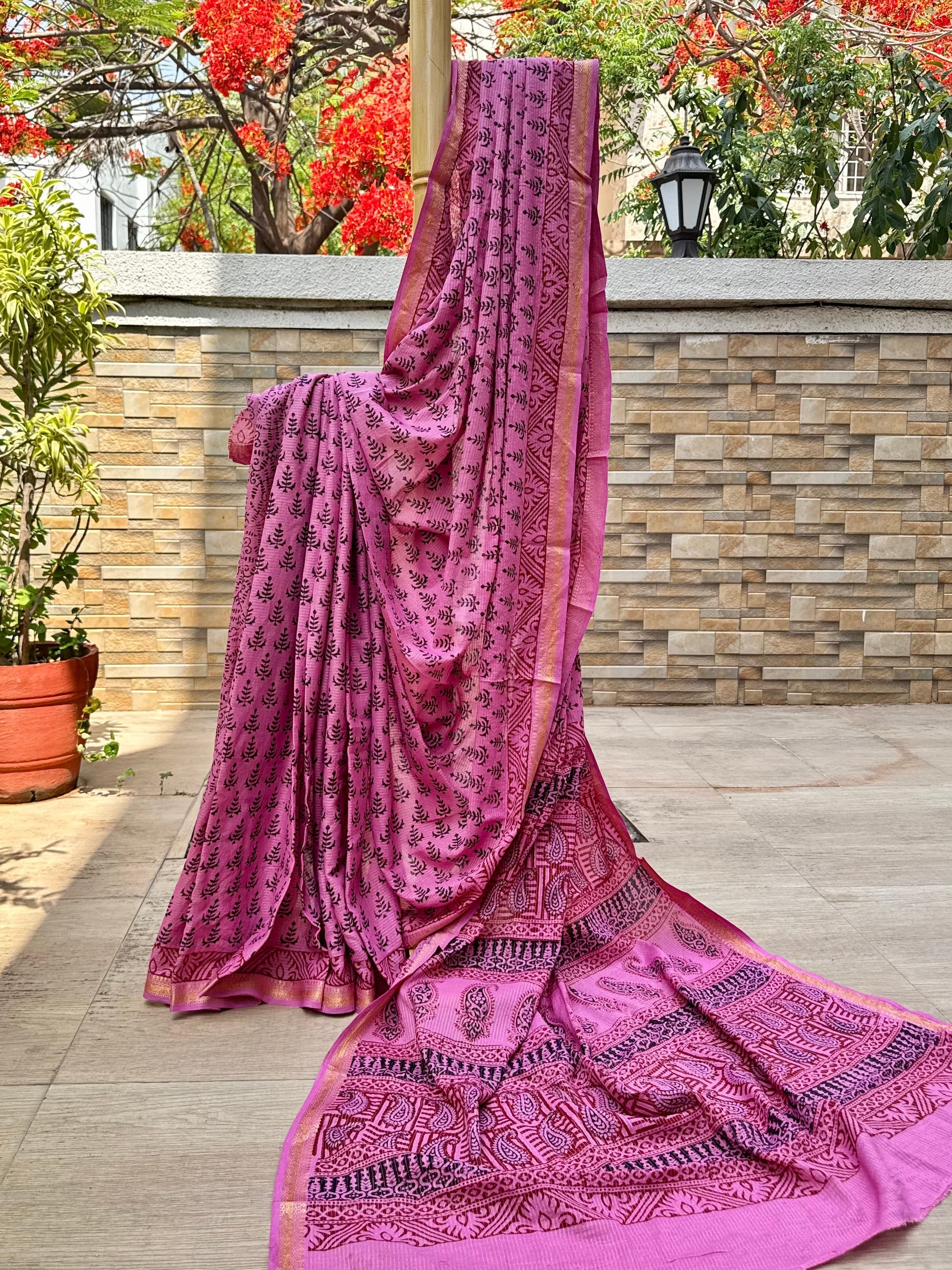 Bagh print saree
