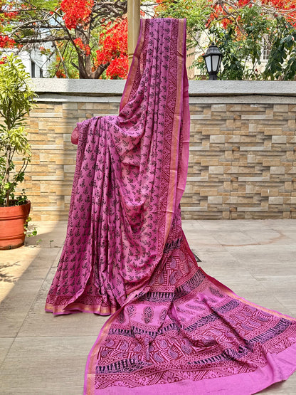 Bagh print saree