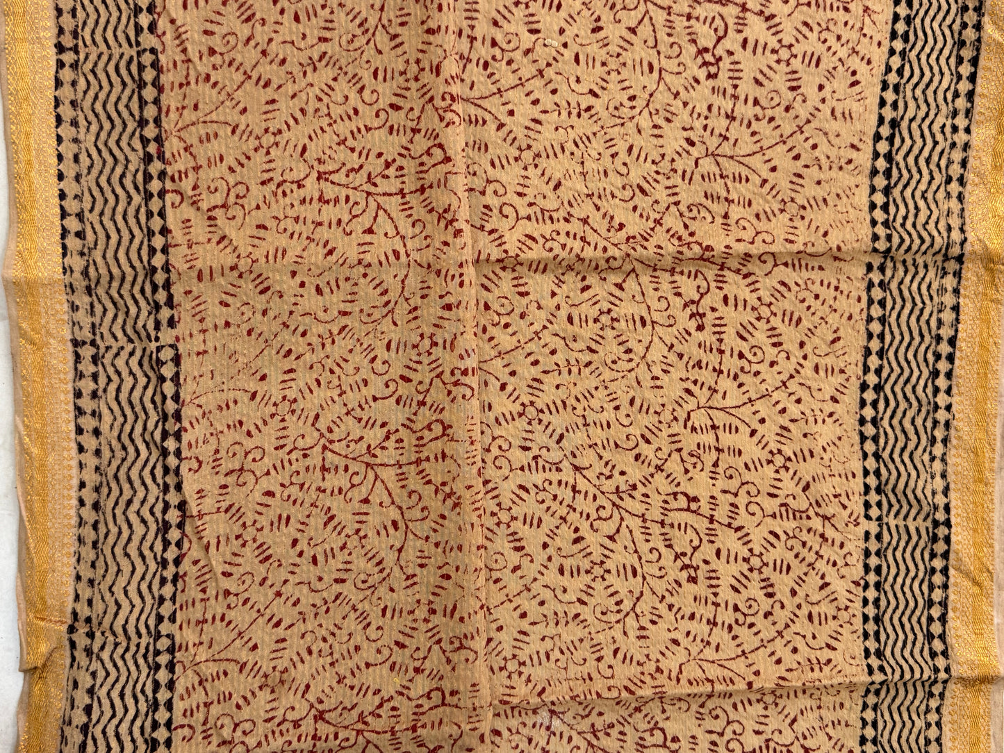 MRUNALINI : COTTON BAGH SAREE, MAROON
