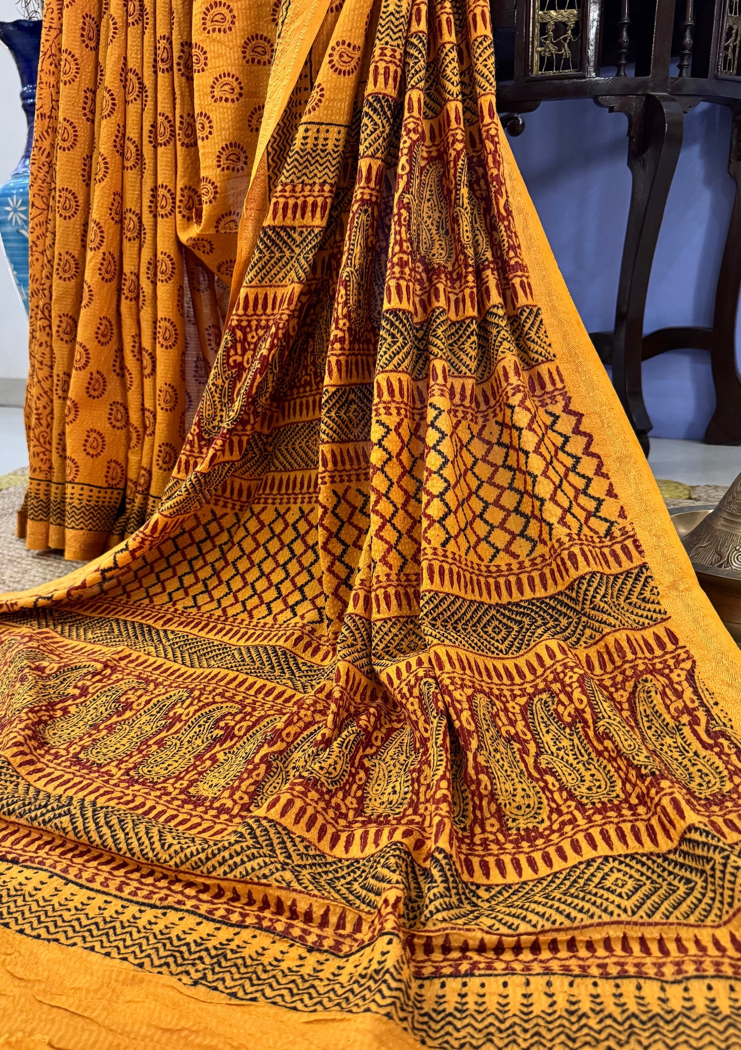 bagh print saree