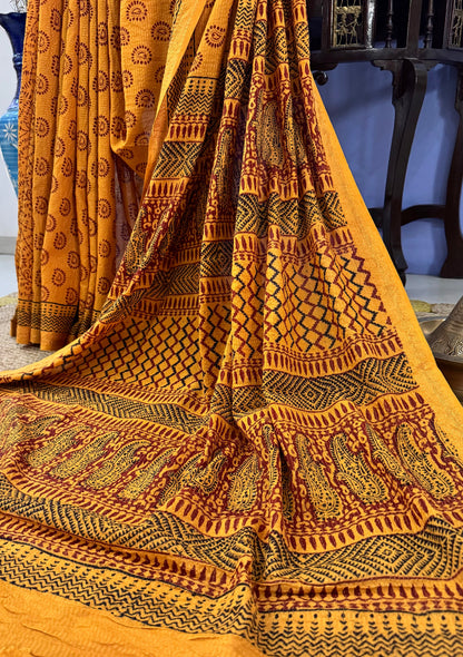 bagh print saree