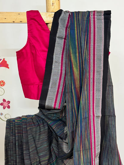 ASEEMA : MULTICOLOUR ILKAL COTTON SAREE