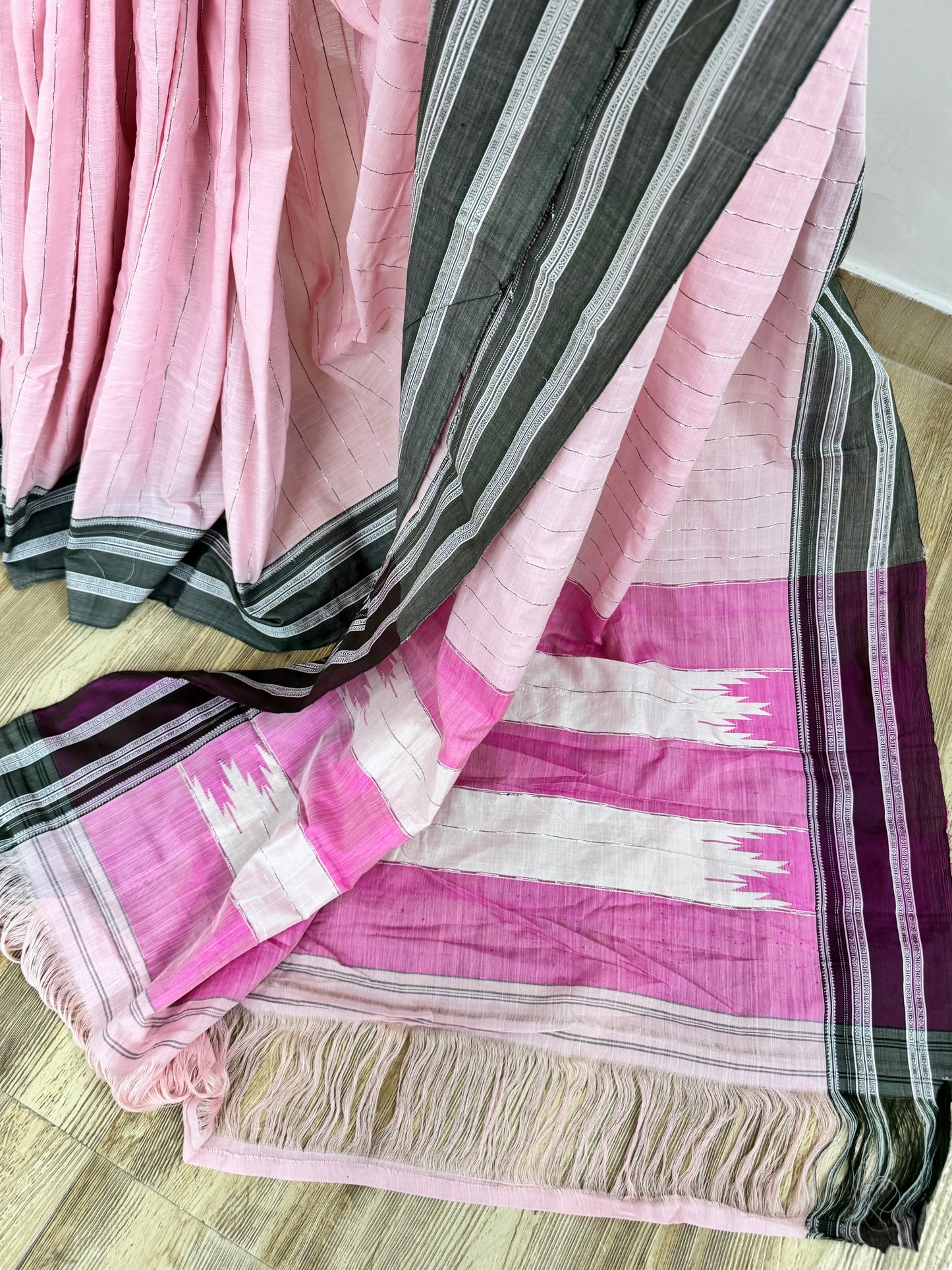 LASIKA : LIGHT PINK ILKAL COTTON SAREE