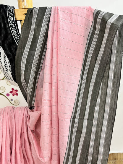 LASIKA : LIGHT PINK ILKAL COTTON SAREE