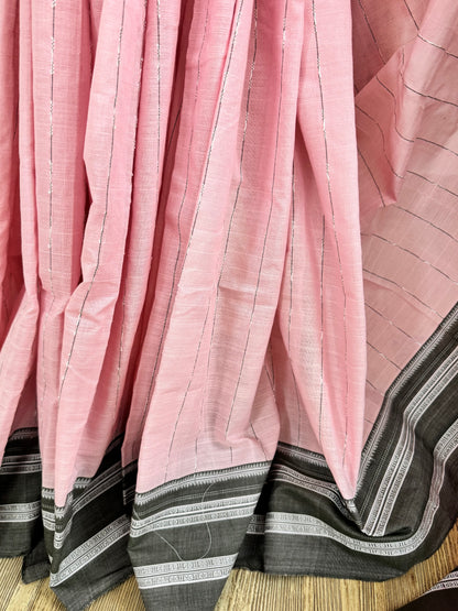 LASIKA : LIGHT PINK ILKAL COTTON SAREE