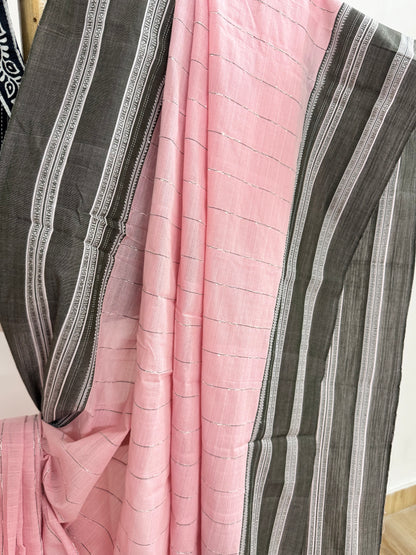 LASIKA : LIGHT PINK ILKAL COTTON SAREE