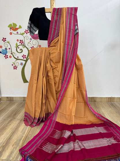 CHANDANA : BEIGE ILKAL COTTON SAREE