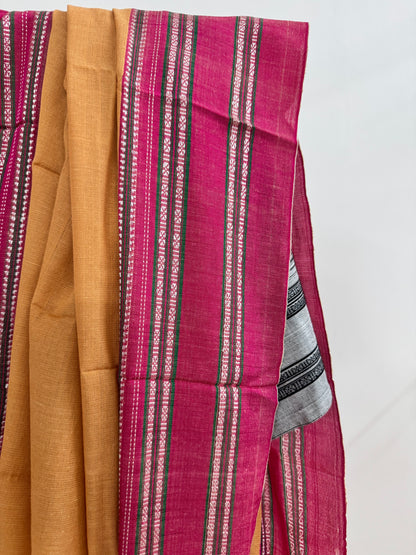 CHANDANA : BEIGE ILKAL COTTON SAREE