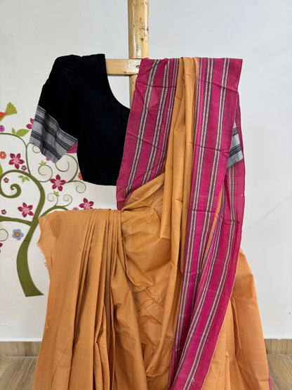 CHANDANA : BEIGE ILKAL COTTON SAREE