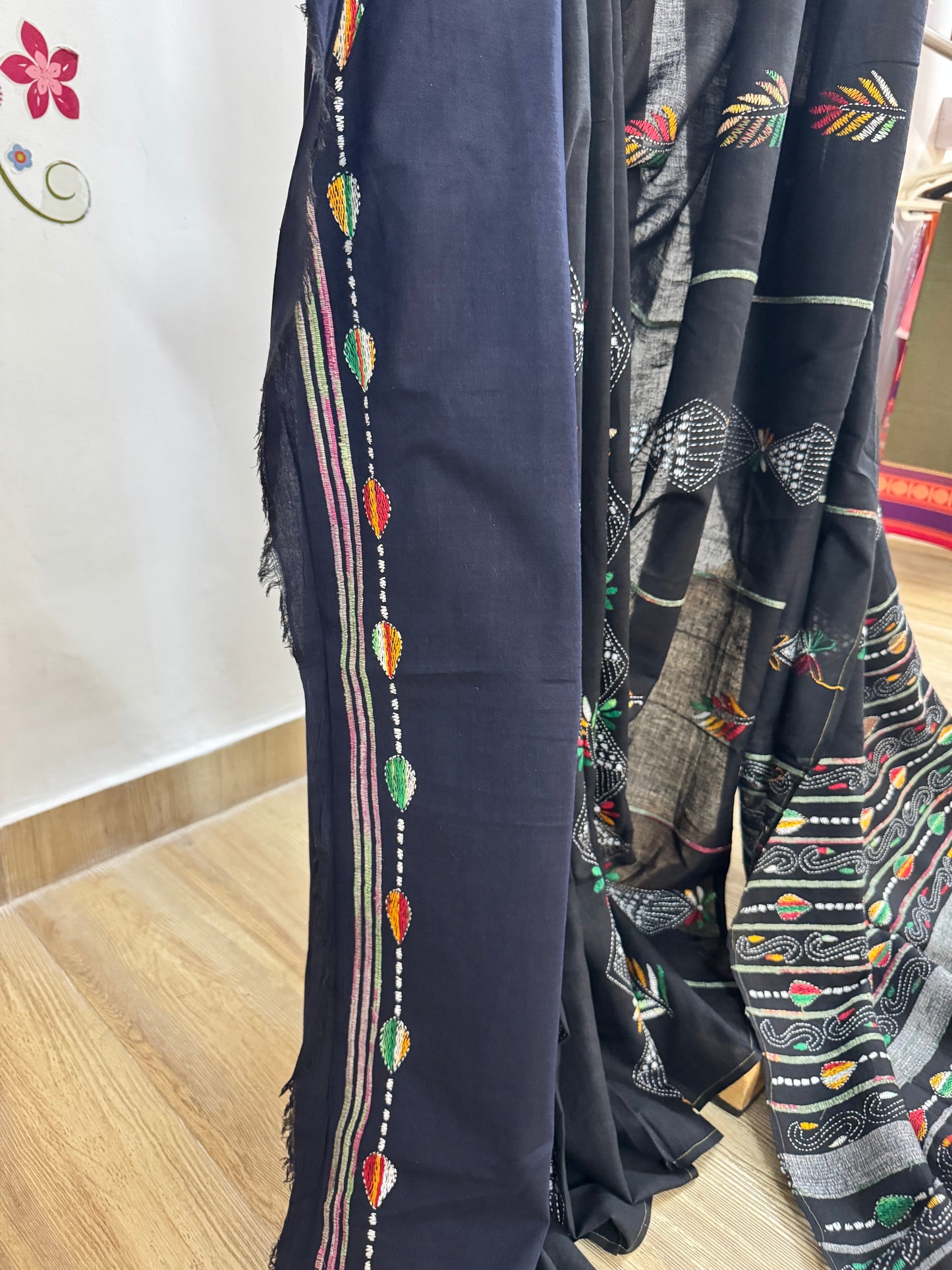 NISHI : COTTON KANTHA SAREE
