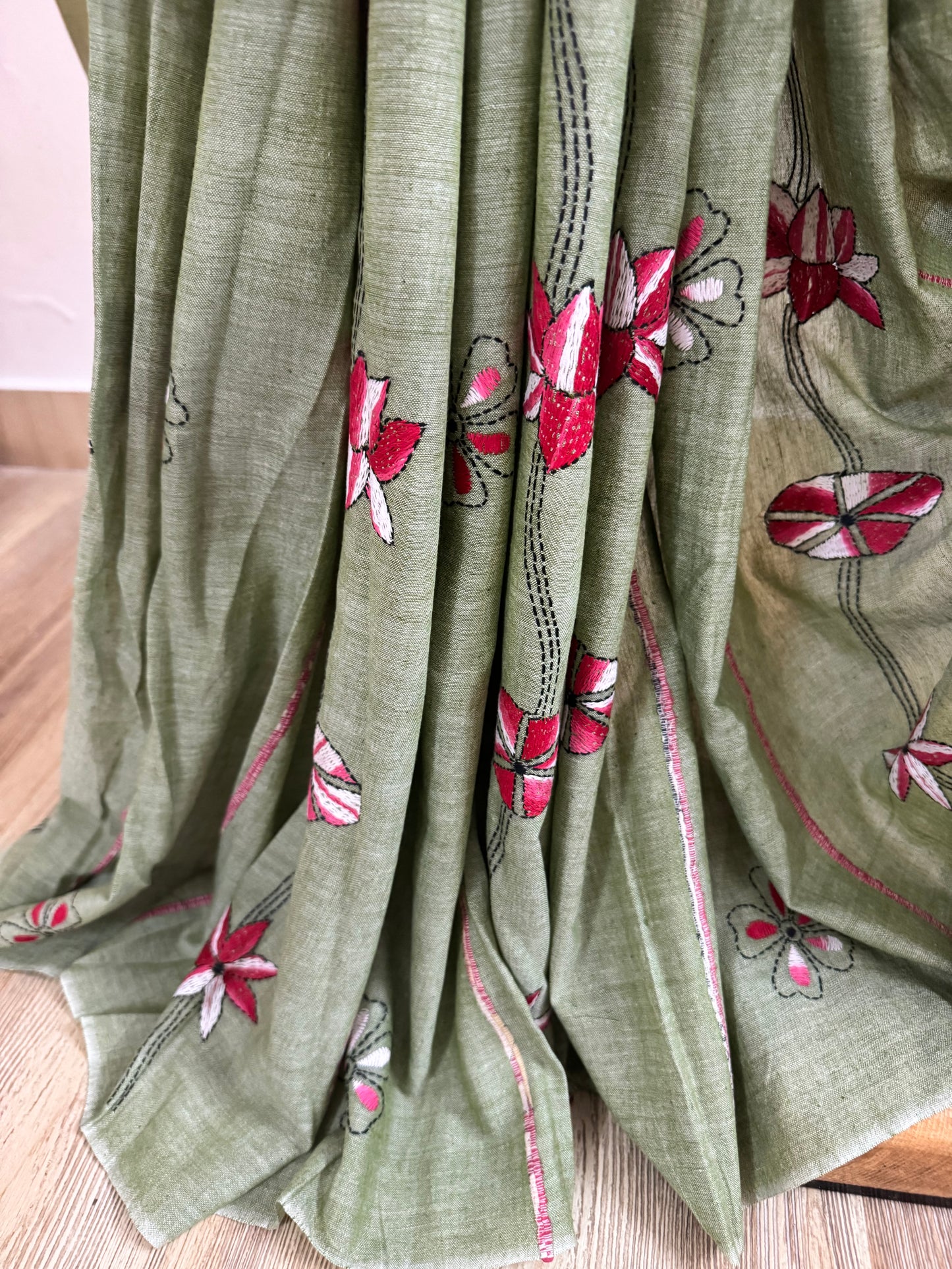 RAGINI : COTTON KANTHA SAREE