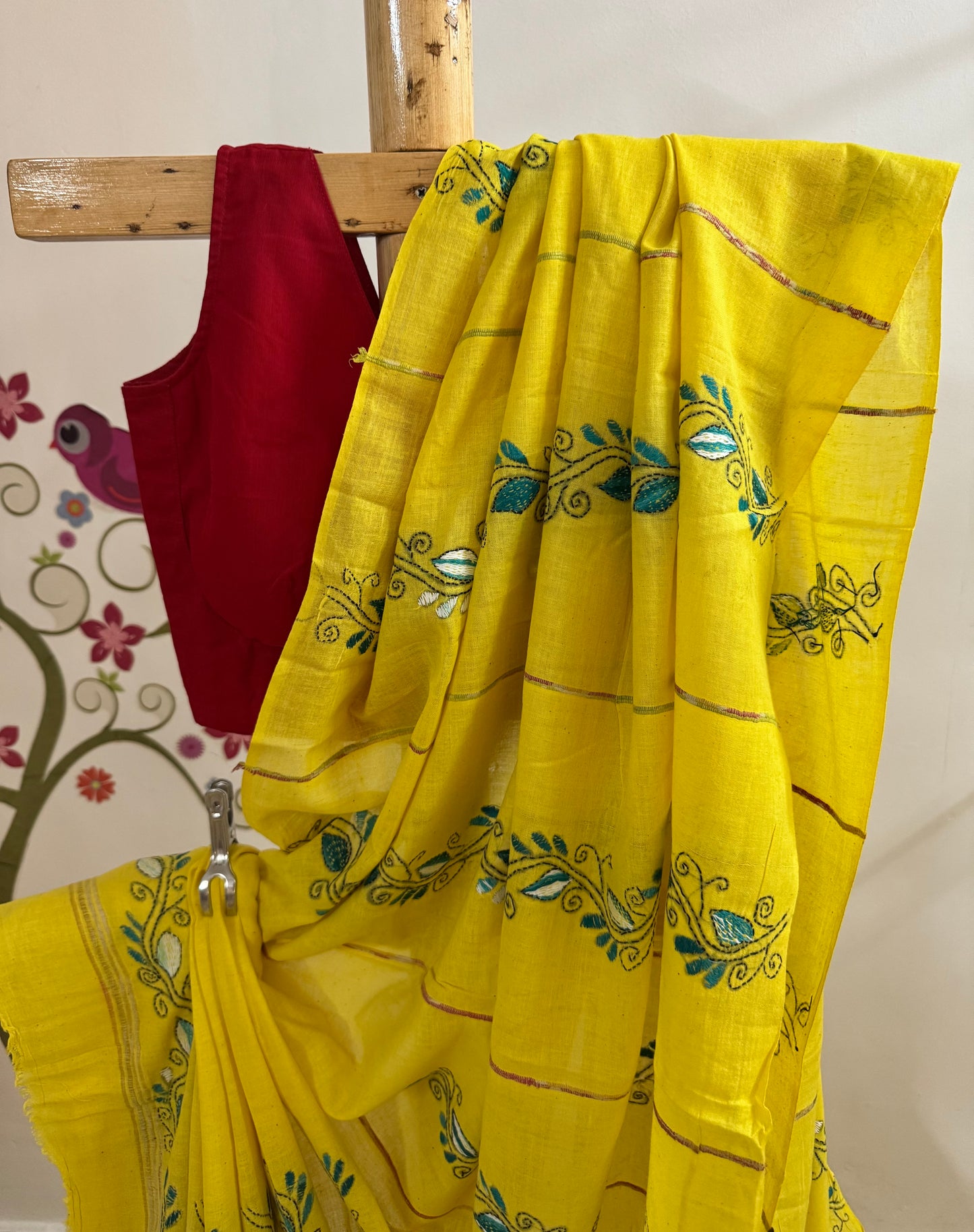 JAGRUTI : COTTON KANTHA SAREE