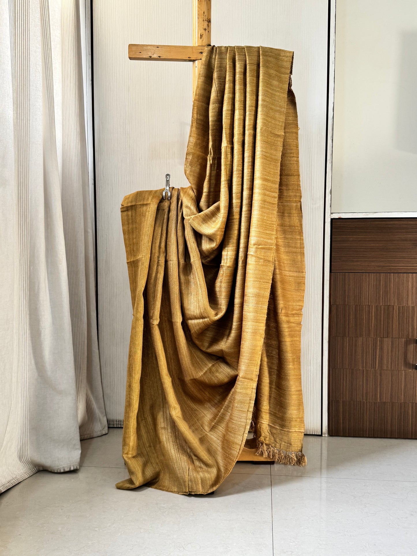 RUSHIKA : ERI BY MULBERRY SILK SAREE OLIVE BEIGE
