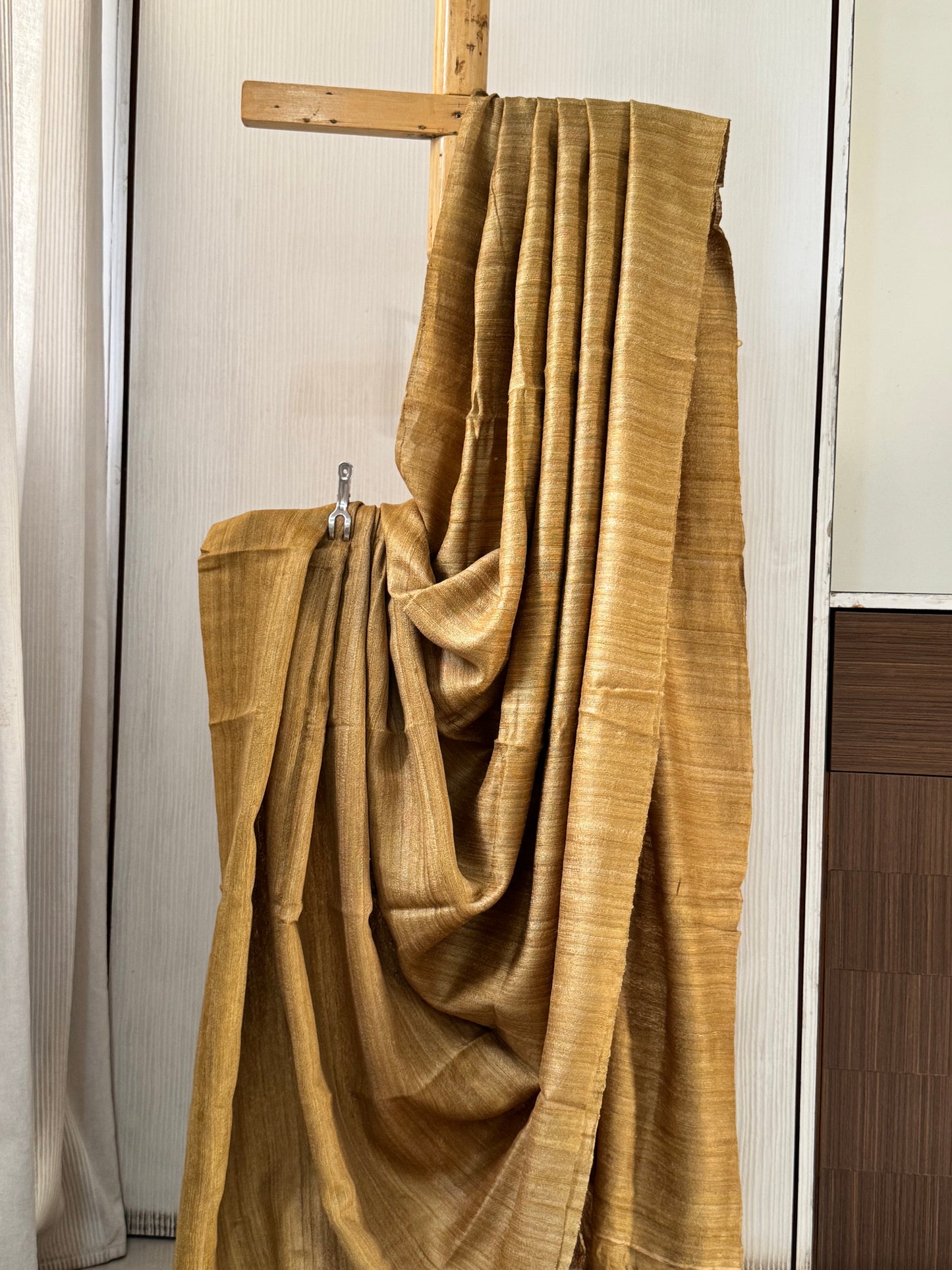 RUSHIKA : ERI BY MULBERRY SILK SAREE OLIVE BEIGE