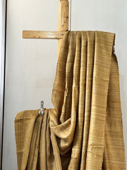 RUSHIKA : ERI BY MULBERRY SILK SAREE OLIVE BEIGE