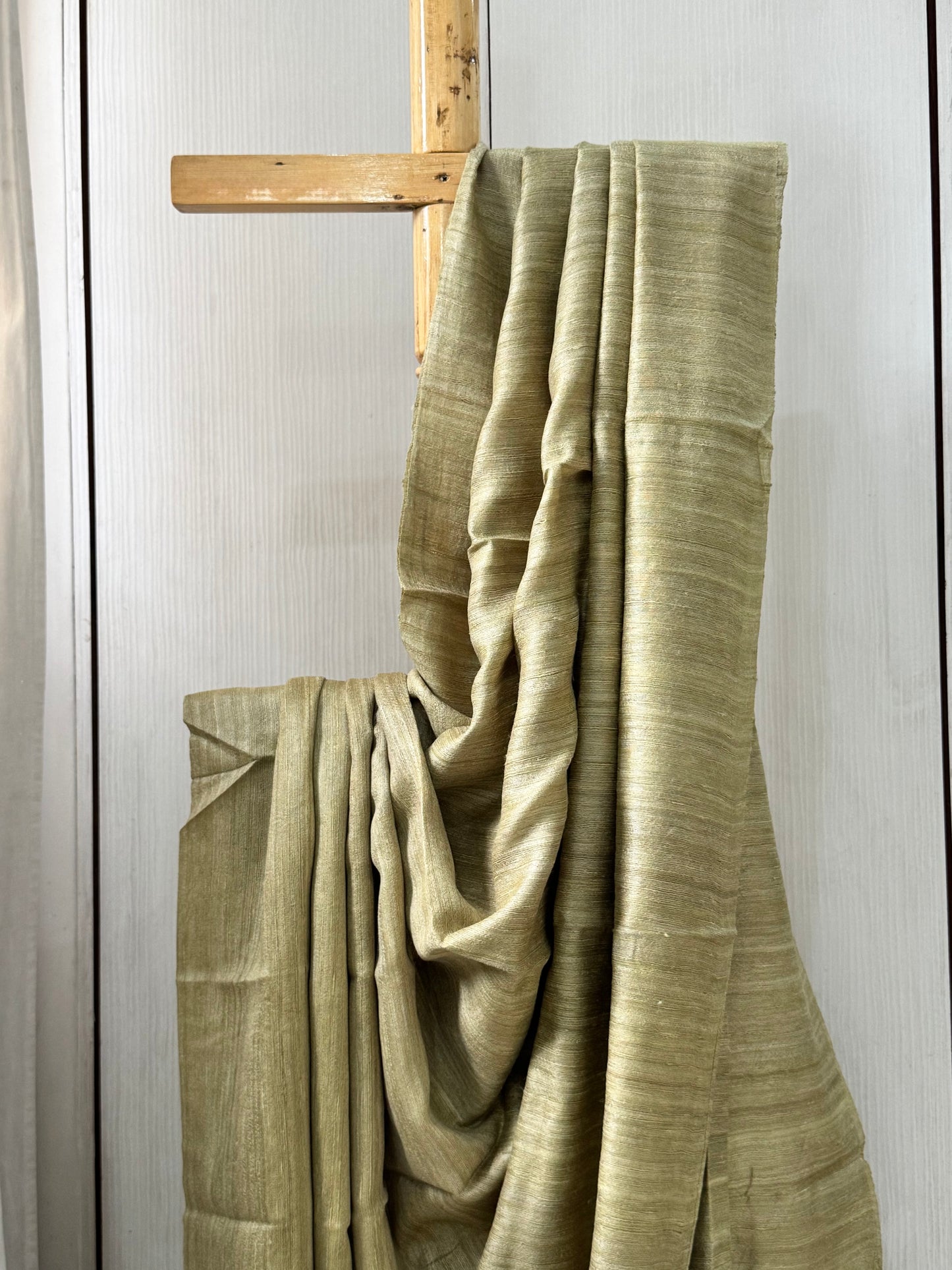 SHAKHAMBARI : ERI BY MULBERRY SILK SAREE SAGE-GREEN