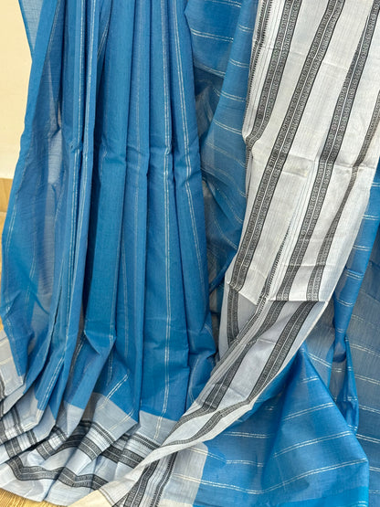 SARALA : ILKAL HANDLOOM COTTON SAREE WITH PURE RESHAM PALLU