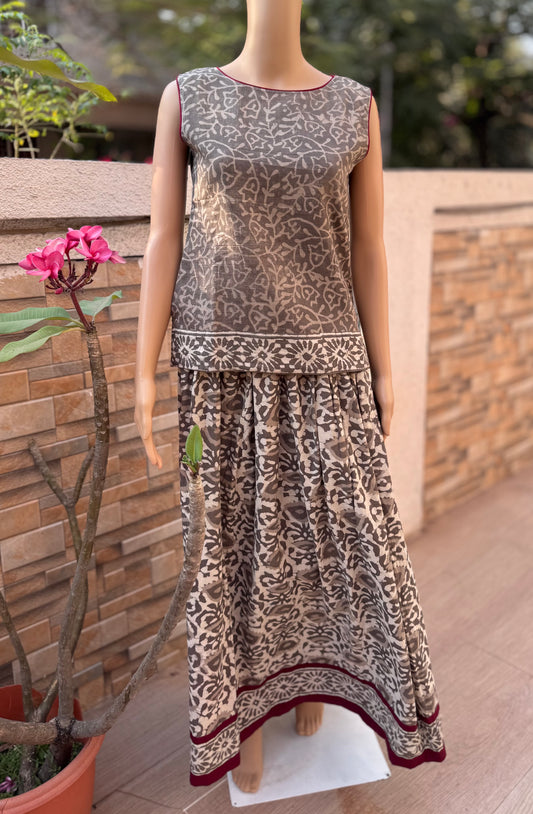 SHYAMALA : SKIRT AND TOP SET