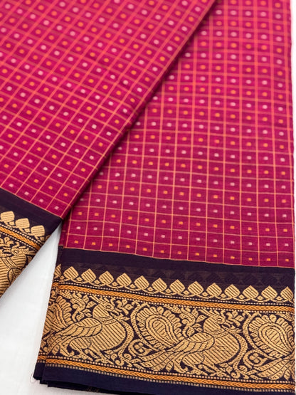 1000 butta Chettinad cotton saree
