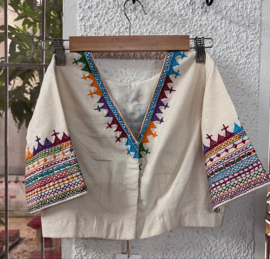 RANGIN : PURE COTTON EMBROIDERED BLOUSE