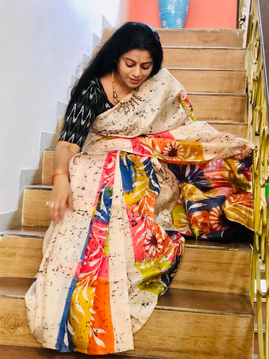 SUMAN : BATIK SILK SAREE