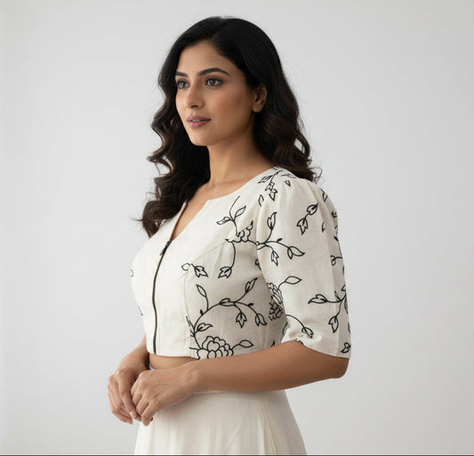 White embroidered blouse 