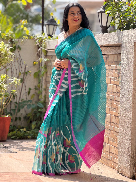 SHRADDHA : MATKA RESHAM MUSLIN SILK SAREE