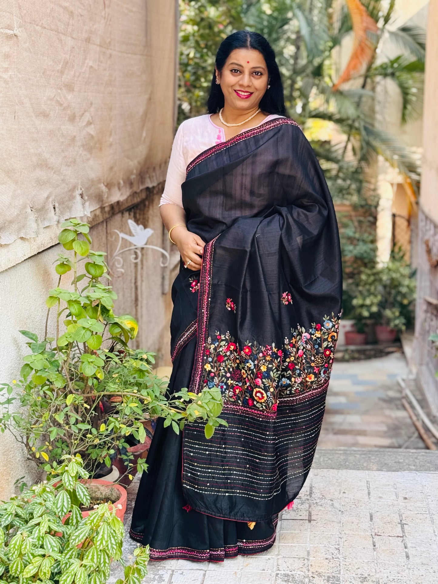 SUDHAA:  BLENDED TUSSAR SILK SAREE