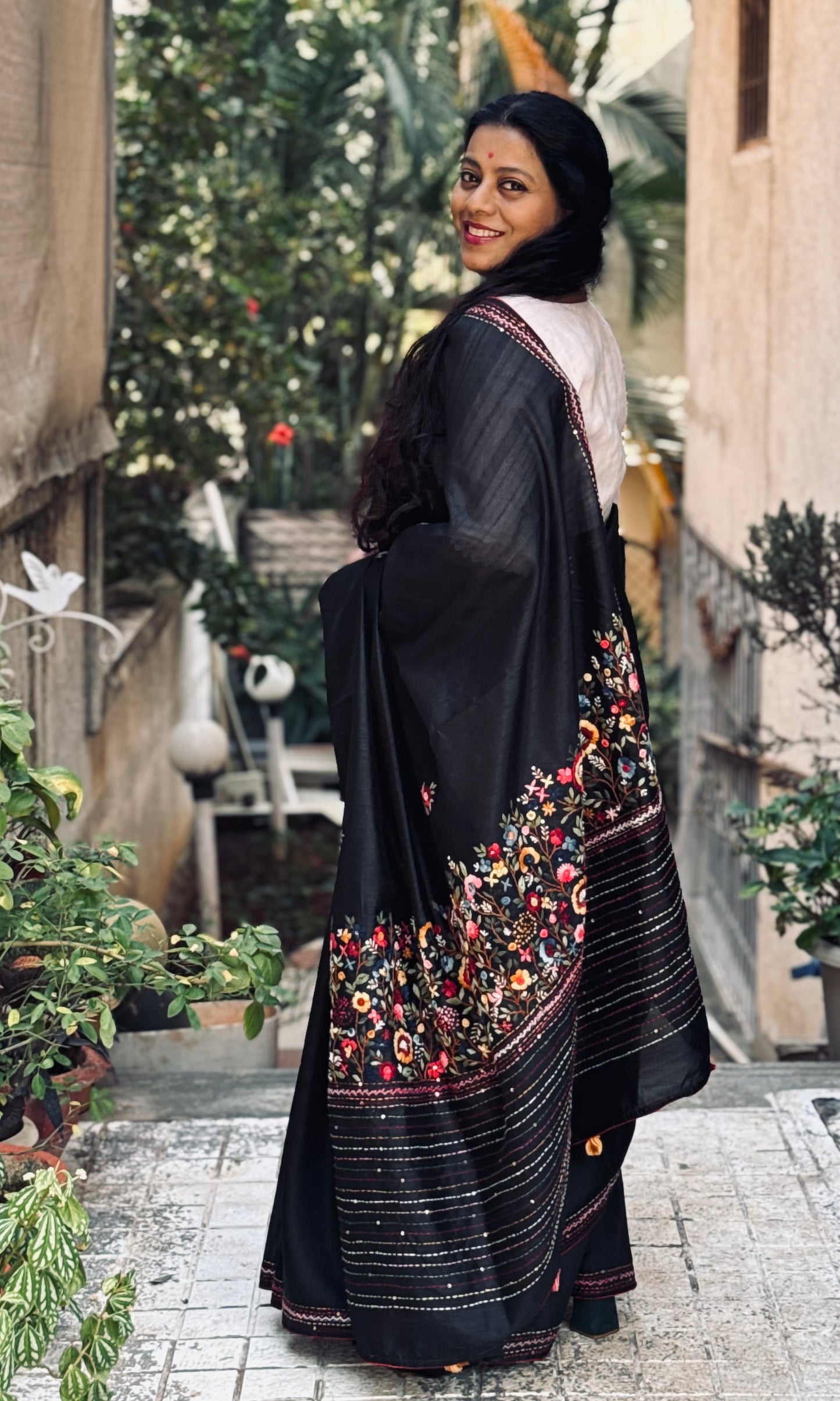 SUDHAA:  BLENDED TUSSAR SILK SAREE