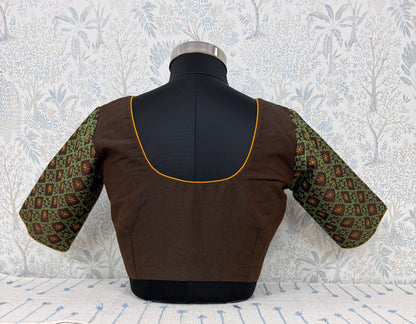 PRITHVEE : KASUTI EMBROIDERED SILK BLOUSE